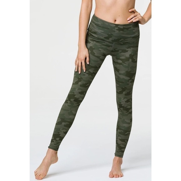 Onzie Flow High Rise Long Moss Green Leggings Small / Medium S/M - Picture 1 of 9